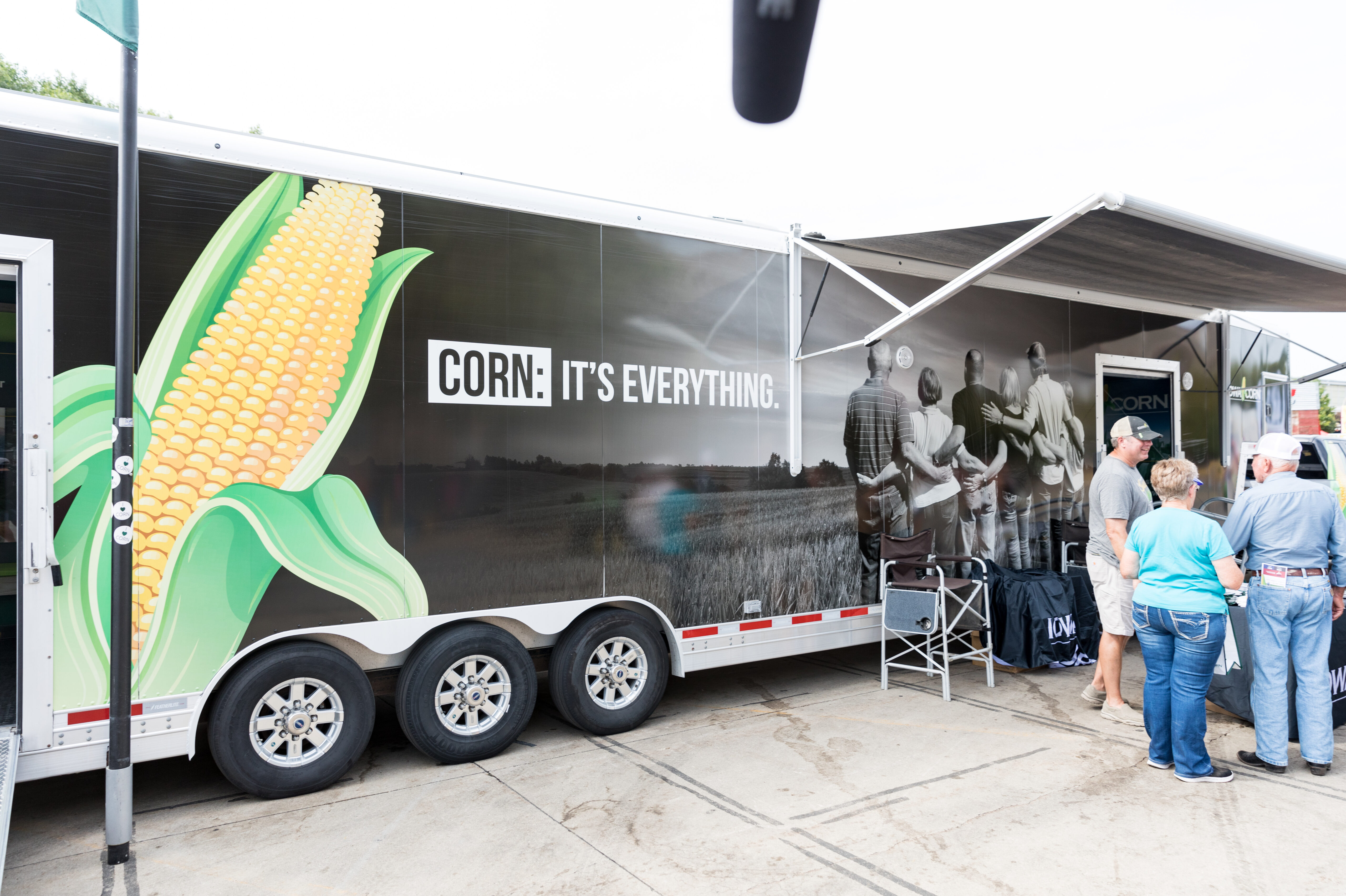 Iowa Corn mobile trailer at the Iowa State Fair