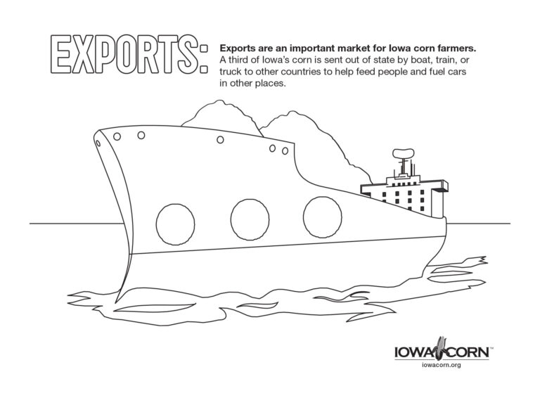 Exports Coloring Sheet