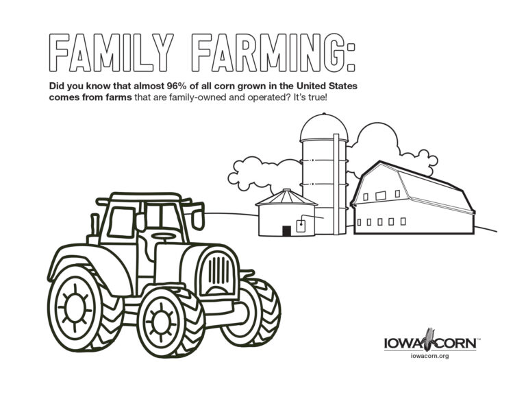 Family Farming coloring sheet