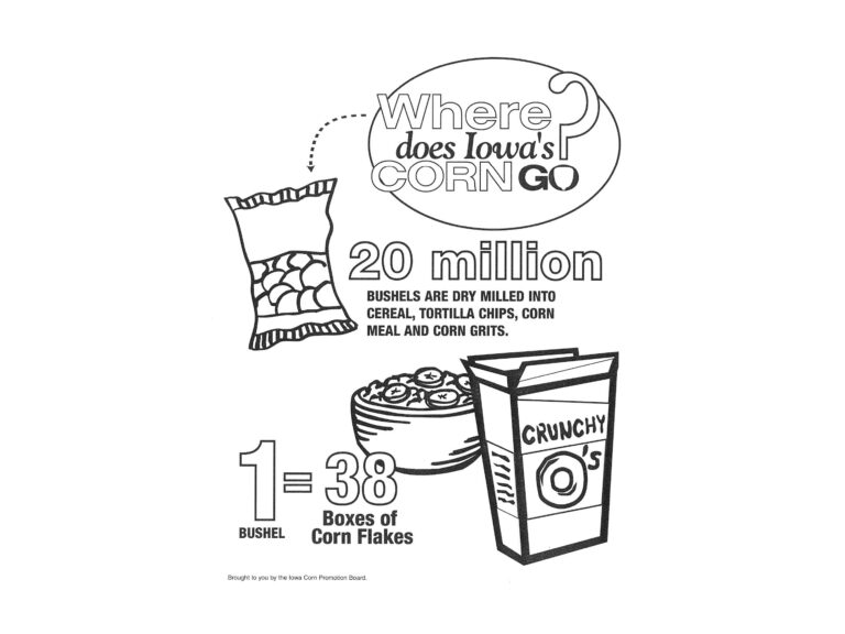 Where does corn go? Coloring Sheet