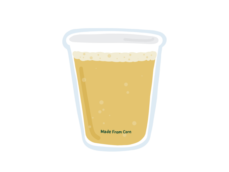 Illustration of a biodegradable cup